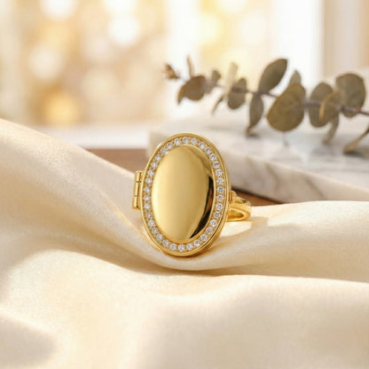 Oval Locket Ring