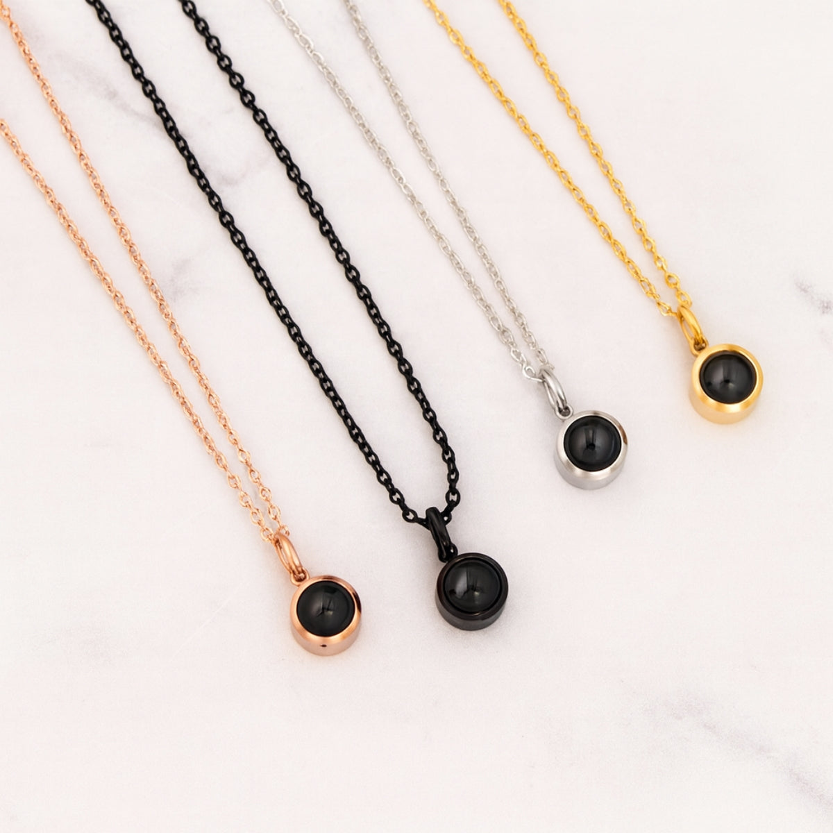 Circle Necklace - W/ Photo Projection