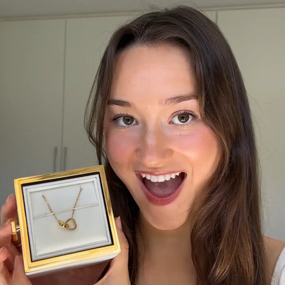 Eternal Rose Box with Engraved Necklace