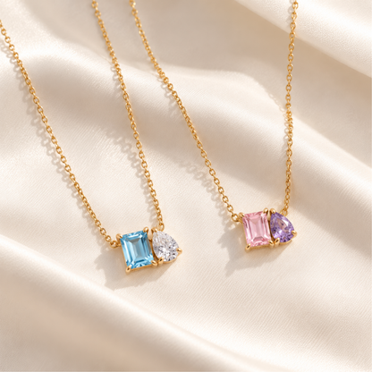 You & Me Birthstone Necklace