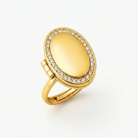 Oval Locket Ring