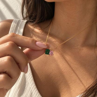 You & Me Birthstone Necklace