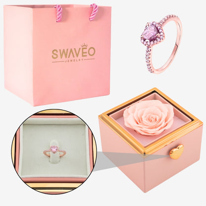 Flip Rose Box - W/ Promise Ring - Swaveo Jewelry