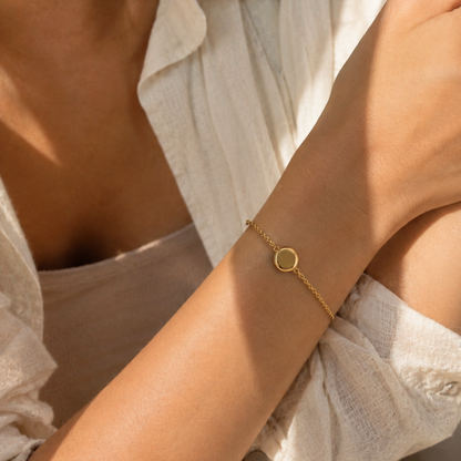 Round Photo Locket Bracelet