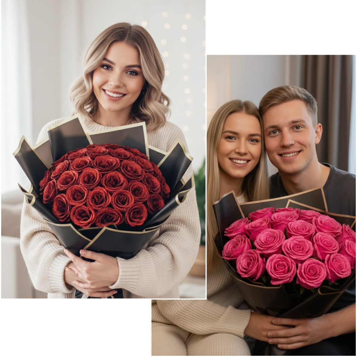 Glitter Rose Bouquet