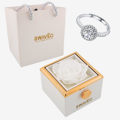 Forever Rose Box - W/ Promise Ring - Swaveo Jewelry