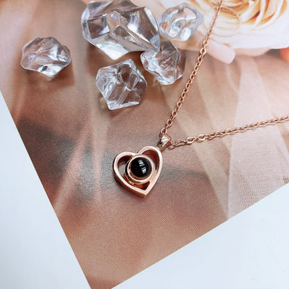 Heart-Shaped Necklace - W/ Photo Projection - Swaveo Jewelry