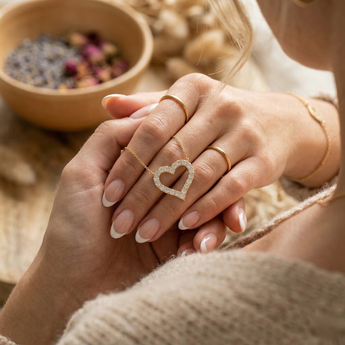 Mit Liebe gebundener Versprechensring