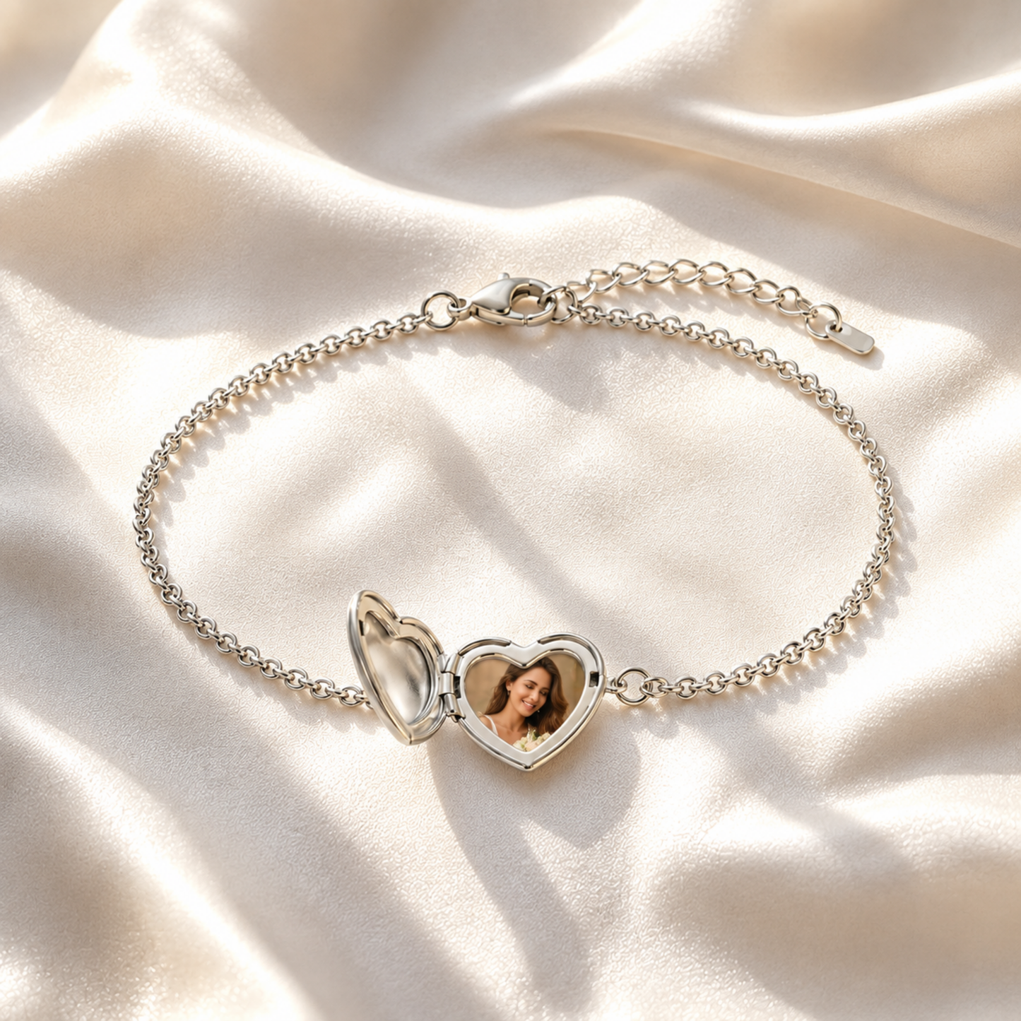 Heart Photo Locket Bracelet