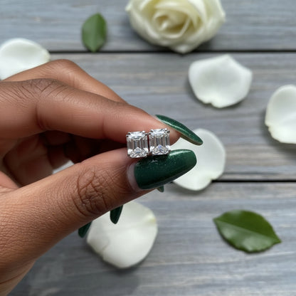 Timeless Emerald Stud Earrings