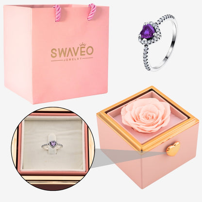 Flip Rose Box - W/ Promise Ring - Swaveo Jewelry