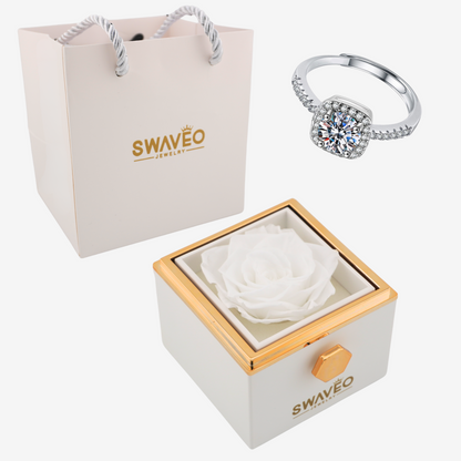 Forever Rose Box - W/ Promise Ring - Swaveo Jewelry