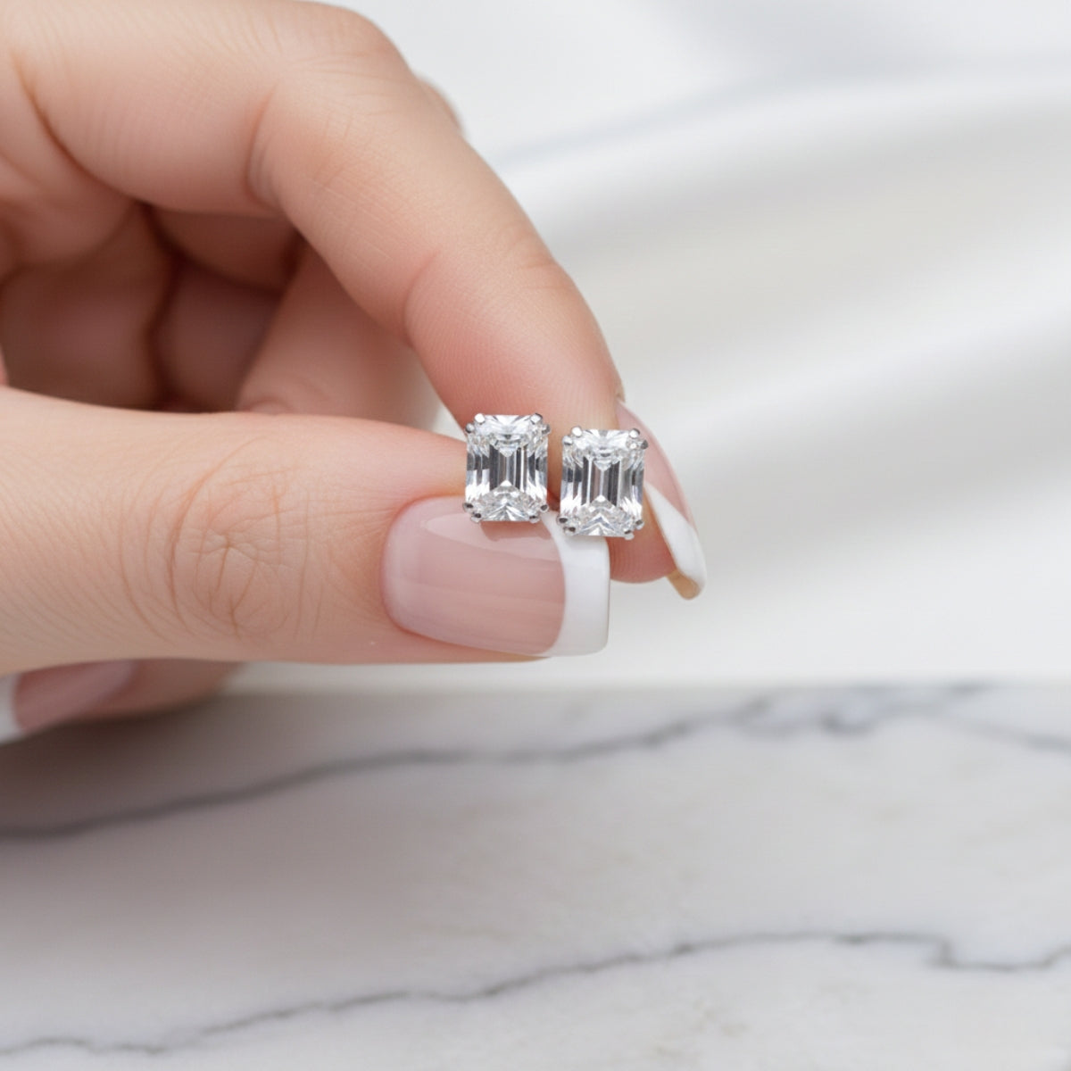 Timeless Emerald Stud Earrings