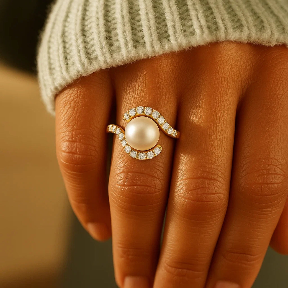 Amour Pearl Promise Ring