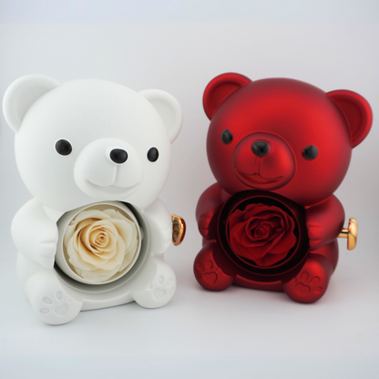 Forever Rose Bear W/ Promise Ring