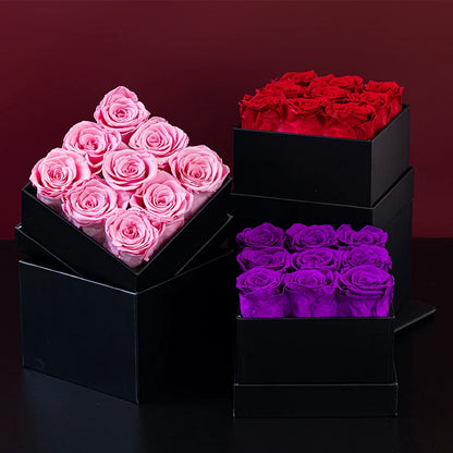 Eternal Grand Rose Box W/ 9 Forever Roses - Swaveo Jewelry