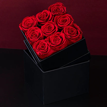 Eternal Grand Rose Box W/ 9 Forever Roses - Swaveo Jewelry