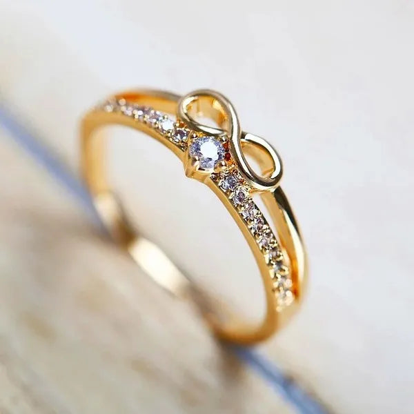 Gold Infinity Promise Ring - Swaveo Jewelry