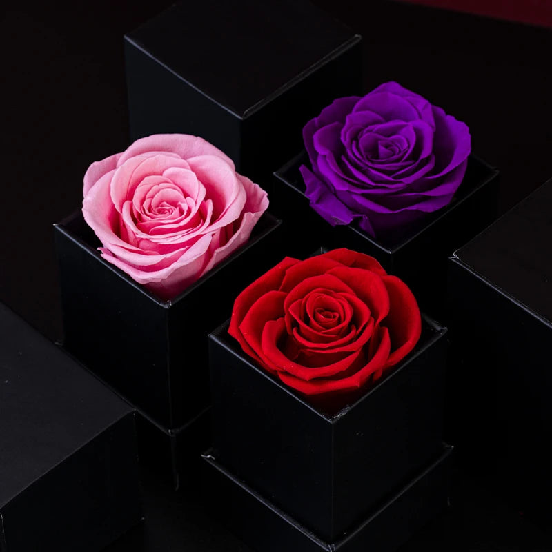 Eternal Single Rose Box W/ Forever Rose - Swaveo Jewelry