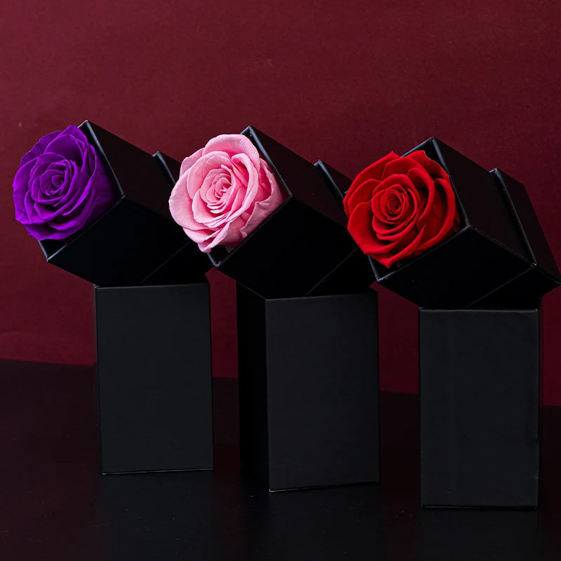 Eternal Single Rose Box W/ Forever Rose - Swaveo Jewelry