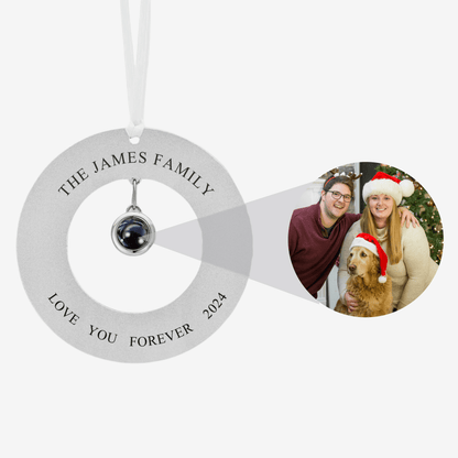 Custom Engraved Ornament W/ Photo Projection - Swaveo Jewelry