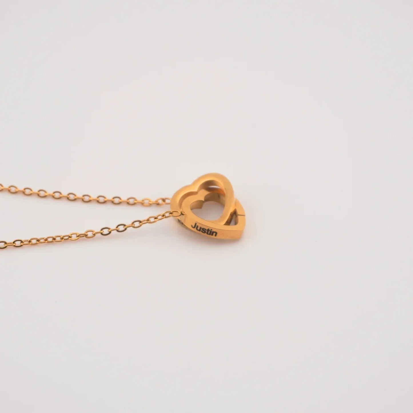 Boîte Signature Rose avec Collier Gravé