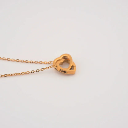 Boîte Signature Rose avec Collier Gravé