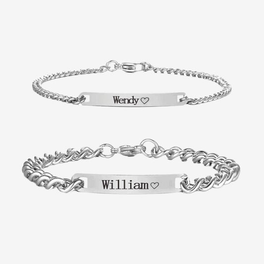 Engraved Matching Bracelet Set