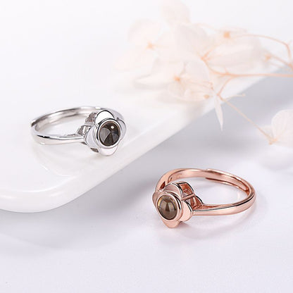 Flower Ring W/ Photo Projection - Swaveo Jewelry