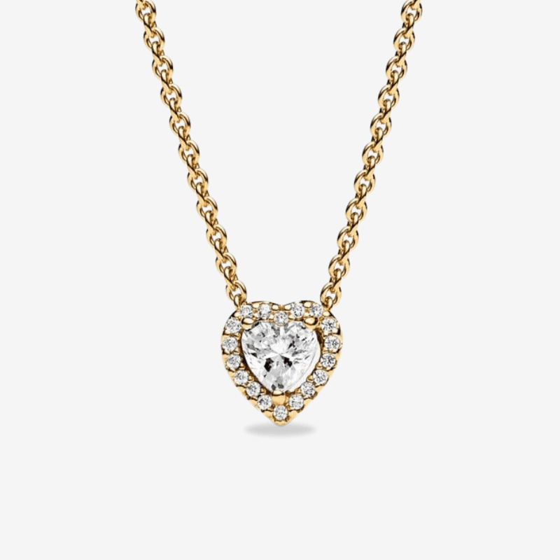 Forever Rose Bear W/ Eternal Heart Necklace