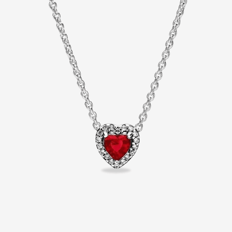 Forever Rose Bear W/ Eternal Heart Necklace